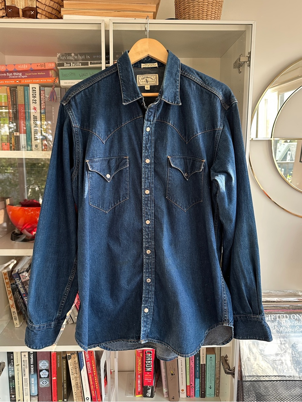 Vintage Polo Western Ralph Lauren Western Denim Snap Button Shirt
